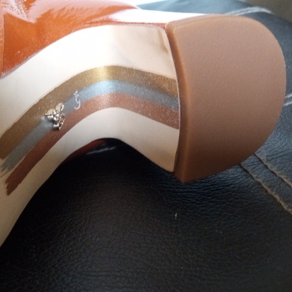 Sam Edelman Orange Granny Boots - Picture 2 of 3